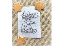 Stickdatei - Schneemann Alphabet Buchstabe E